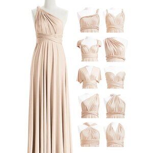 Lulus tan multiway gown size small